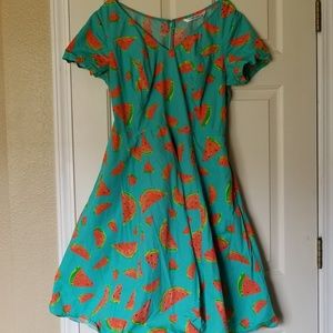 1X/16W Watermelon print Eshakti dress